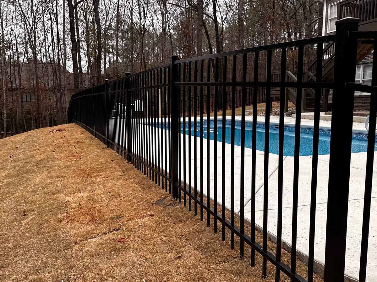 Photo of an aluminum fence from a Columbus GA fence company