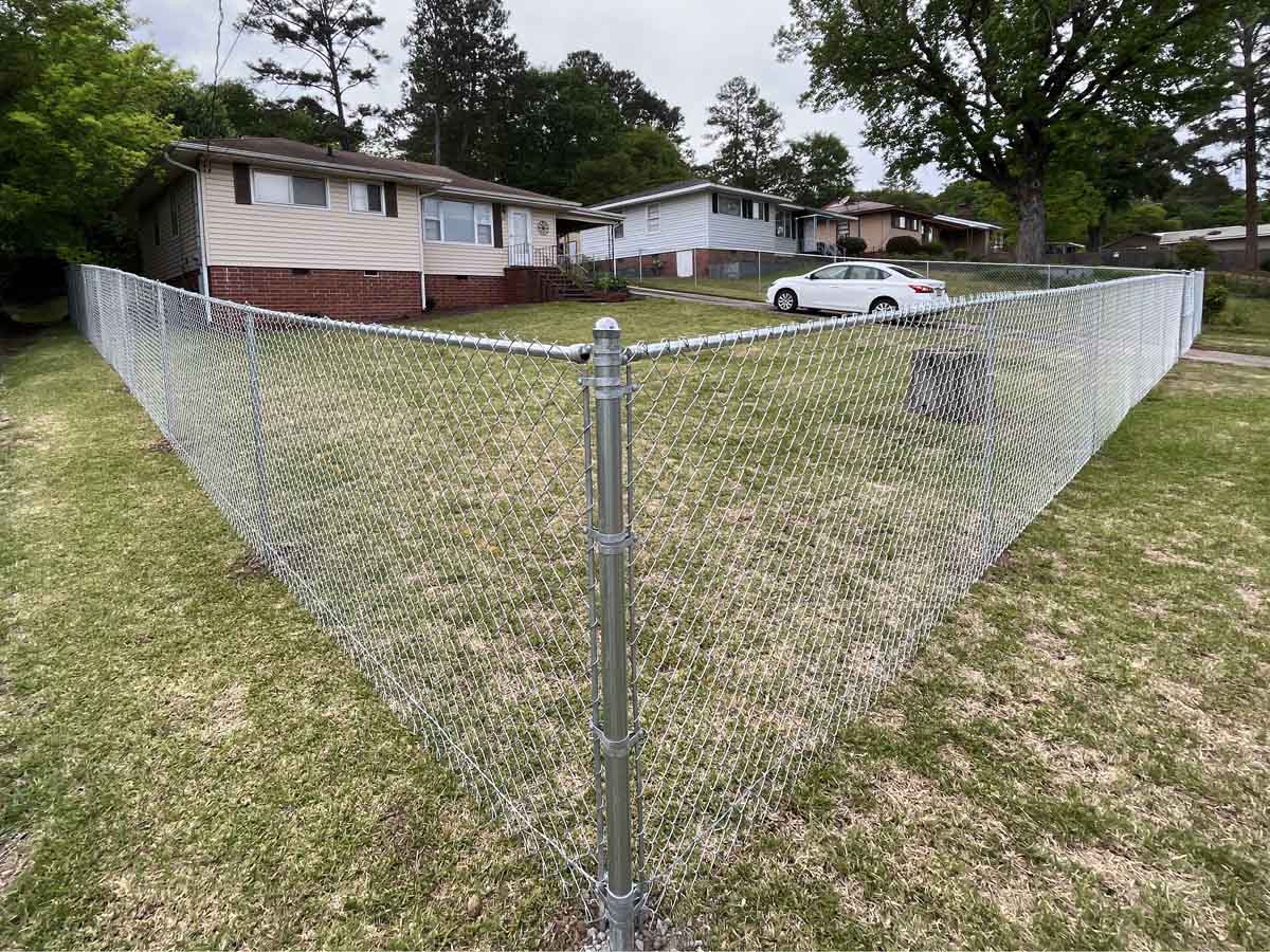 Photo of chain link fence from a Columbus GA fence company