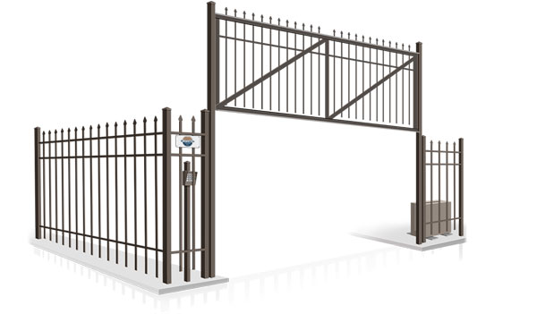 Commercial vertical lift gate installation company for the Columbus Georgia area.