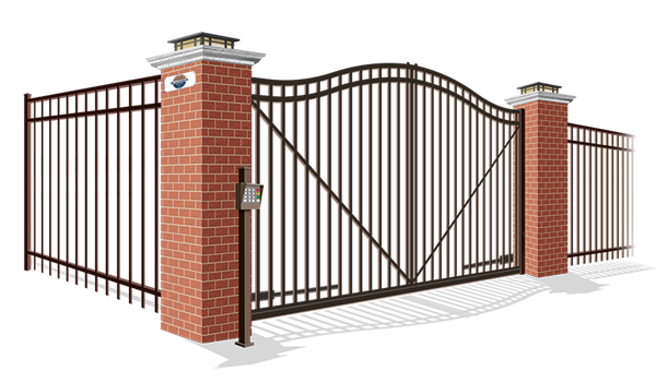 Aluminum Decorative Gate in closed position