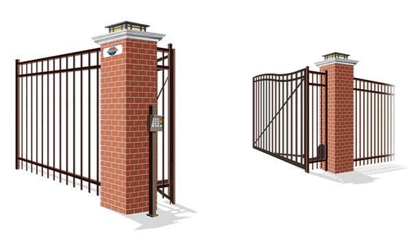 Aluminum Decorative Gate in open position