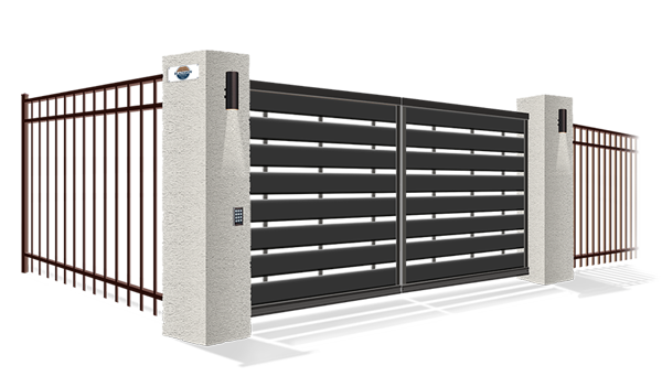 Aluminum Slide Gate in closed position