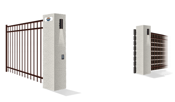 Aluminum Slide Gate in open position