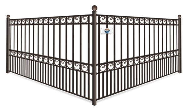 Ornate With Rings wrought iron fence company in Columbus Georgia