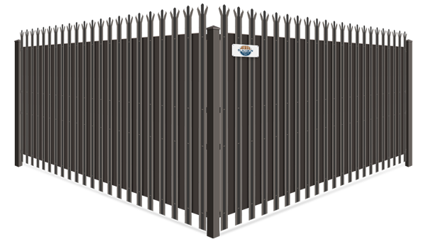 Trident Security With Privacy Slat wrought iron fence company in Columbus Georgia