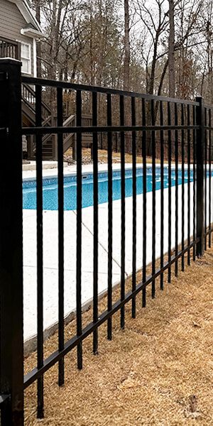 Aluminum fence installation in Columbus Georgia