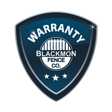 Blackmon Fence Company warranty badge