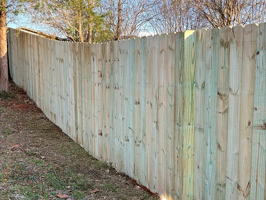 Privacy Fence Example in Auburn Alabama