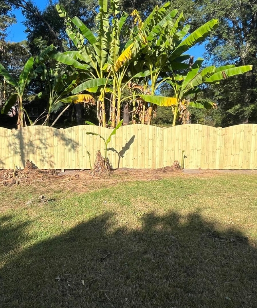 Wood fence installation